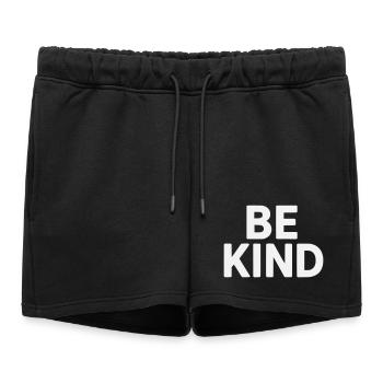 Be kind slogan plain - Short de survêtement femme premium - noir - Devant - AI Model Female 172 light (172cm)