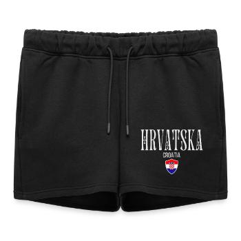 Originaire de Croatie, né en Croatie - Short de survêtement femme premium - noir - Devant - AI Model Female 172 light (172cm)
