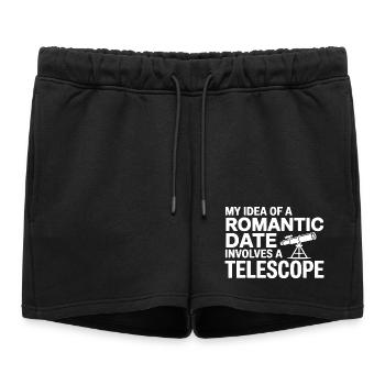 Journal romantique de télescope de date - Short de survêtement femme premium - noir - Devant - AI Model Female 172 light (172cm)