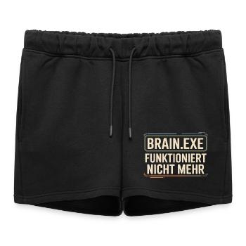 Brain.exe ne fonctionne plus – Nerd drôle - Short de survêtement femme premium - noir - Devant - AI Model Female 172 light (172cm)