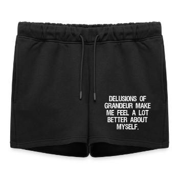 La folie des grandeurs me fait me sentir beaucoup mieux - Short de survêtement femme premium - noir - Devant - AI Model Female 172 light (172cm)