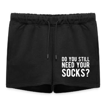 Avez-vous encore besoin de vos chaussettes ? Fétichisme des pieds vendredi - Short de survêtement femme premium - noir - Devant - AI Model Female 172 light (172cm)