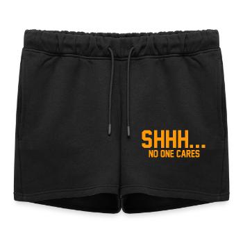 CHUT... Personne ne s’en soucie - Short de survêtement femme premium - noir - Devant - AI Model Female 172 light (172cm)