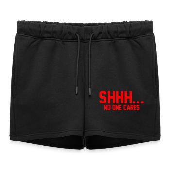 CHUT... Personne ne s’en soucie - Short de survêtement femme premium - noir - Devant - AI Model Female 172 light (172cm)