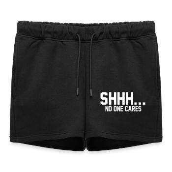 CHUT... Personne ne s’en soucie - Short de survêtement femme premium - noir - Devant - AI Model Female 172 light (172cm)