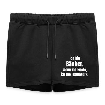 Boulangers : la technologie de pétrissage comme métier - Short de survêtement femme premium - noir - Devant - AI Model Female 172 light (172cm)