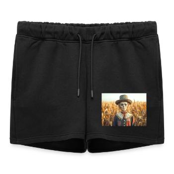 L’épouvantail trouvé par le premier compagnon - Short de survêtement femme premium - noir - Devant - AI Model Female 172 light (172cm)