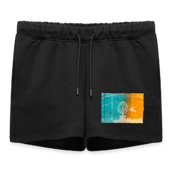 Îles Baléares - Short de survêtement femme premium - noir - Devant - AI Model Female 172 light (172cm)