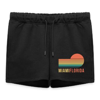 Miami, Floride - Short de survêtement femme premium - noir - Devant - AI Model Female 172 light (172cm)
