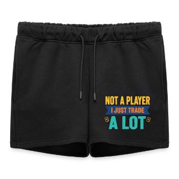Je ne suis pas un joueur, j’échange juste beaucoup de cartes à collectionner - Short de survêtement femme premium - noir - Devant - AI Model Female 172 light (172cm)