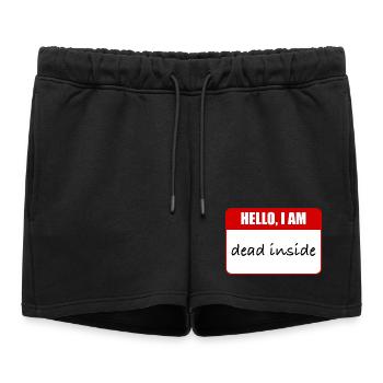 Je suis mort à l’intérieur - Short de survêtement femme premium - noir - Devant - AI Model Female 172 light (172cm)