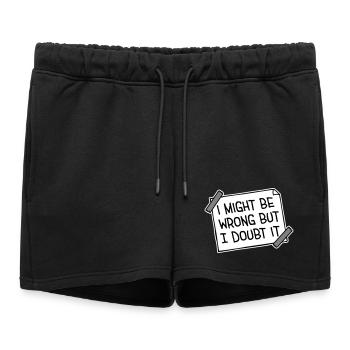 Je peux me tromper mais j’en doute. Drôle. Sarcastique. - Short de survêtement femme premium - noir - Devant - AI Model Female 172 light (172cm)