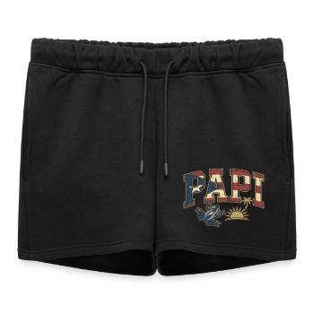 Papi Drapeau de Porto Rico - Short de survêtement femme premium - noir - Devant - AI Model Female 172 light (172cm)