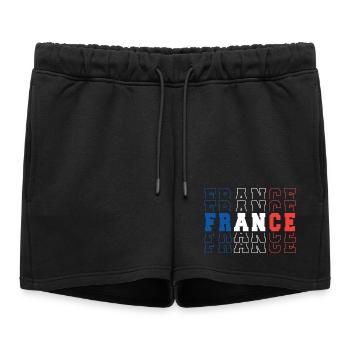 France Football Fan Drapeau Bleu Blanc Rouge Sport - Short de survêtement femme premium - noir - Devant - AI Model Female 172 light (172cm)
