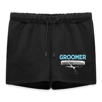 Toiletteur pour chiens - Short de survêtement femme premium - noir - Devant - AI Model Female 172 light (172cm)