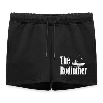 T-shirt graphique Rodfather Pêcheur - Short de survêtement femme premium - noir - Devant - AI Model Female 172 light (172cm)