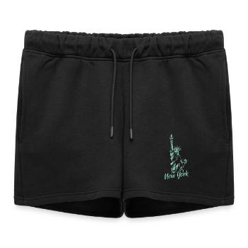 Statue of Liberty New York US Symbol Illustration - Women’s Premium Organic Sweatshorts - black - Front - AI Model Female 172 light (172cm)
