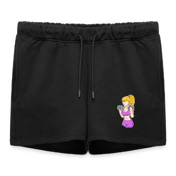 Fitness Femme Haltères - Short de survêtement femme premium - noir - Devant - AI Model Female 172 light (172cm)