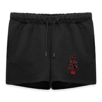 Bushido Gi – Honneur et Justice - Short de survêtement femme premium - noir - Devant - AI Model Female 172 light (172cm)