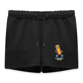 Mètre courant petit drôle nain surnom - Short de survêtement femme premium - noir - Devant - AI Model Female 172 light (172cm)