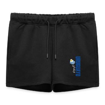 Orgueil uruguayen, design vertical - Short de survêtement femme premium - noir - Devant - AI Model Female 172 light (172cm)