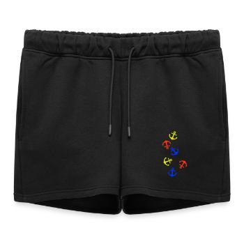 Anchor Colorful - Women’s Premium Organic Sweatshorts - black - Front - AI Model Female 172 light (172cm)