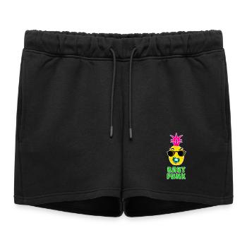 Bébé Punk Ananas cool - Short de survêtement femme premium - noir - Devant - AI Model Female 172 light (172cm)