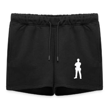 Silhouette ouvrier du bâtiment - Short de survêtement femme premium - noir - Devant - AI Model Female 172 light (172cm)