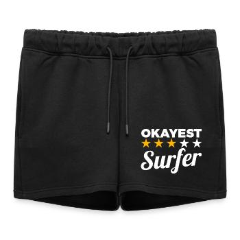 Surfeur le plus d’accord - Short de survêtement femme premium - noir - Devant - AI Model Female 172 light (172cm)