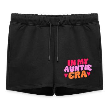 In My Auntie Era Statement - Women’s Premium Organic Sweatshorts - black - Front - AI Model Female 172 light (172cm)