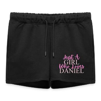 Inspirational Girly Quote Design - Women’s Premium Organic Sweatshorts - black - Front - AI Model Female 172 light (172cm)