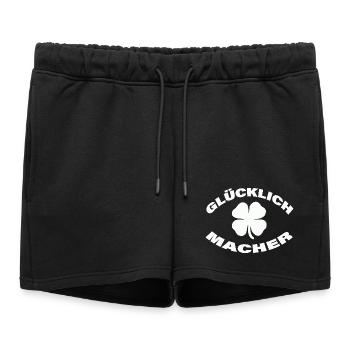 FAISEUR DE BONHEUR - Short de survêtement femme premium - noir - Devant - AI Model Female 172 light (172cm)