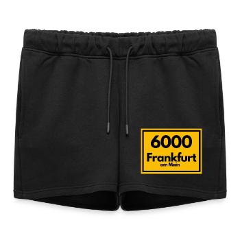 ANCIEN CODE POSTAL RETRO 6000 FRANCFORT-SUR-LE-LE-MAIN - Short de survêtement femme premium - noir - Devant - AI Model Female 172 light (172cm)