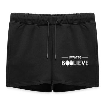 Je veux croire en des fantômes XFiles - Short de survêtement femme premium - noir - Devant - AI Model Female 172 light (172cm)