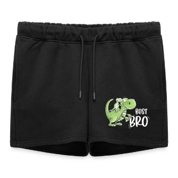 Frères et sœurs Dinosaures I Meilleur frère - Short de survêtement femme premium - noir - Devant - AI Model Female 172 light (172cm)