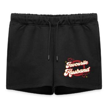 Mari préféré | Couleurs modifiables - Short de survêtement femme premium - noir - Devant - AI Model Female 172 light (172cm)