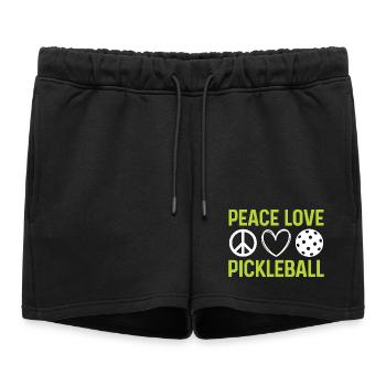 Peace Love Pickleball - Short de survêtement femme premium - noir - Devant - AI Model Female 172 light (172cm)