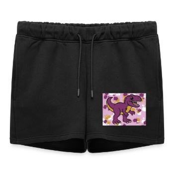 Allosaurus Dino - Women’s Premium Organic Sweatshorts - black - Front - AI Model Female 172 light (172cm)