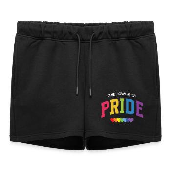 Mois de la Fierté LGBT - Le Pouvoir de la Fierté - Short de survêtement femme premium - noir - Devant - AI Model Female 172 light (172cm)
