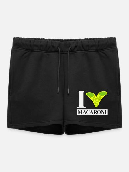 J’adore les macaronis - Short de survêtement femme premium - noir