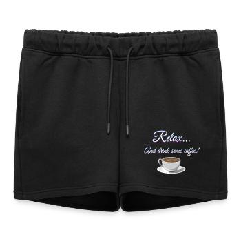 Se détendre... Et buvez du café! - Short de survêtement femme premium - noir - Devant - AI Model Female 172 light (172cm)