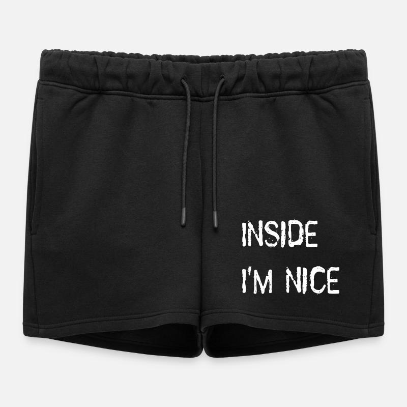 Inside i'm nice - Women’s Premium Organic Sweatshorts - black
