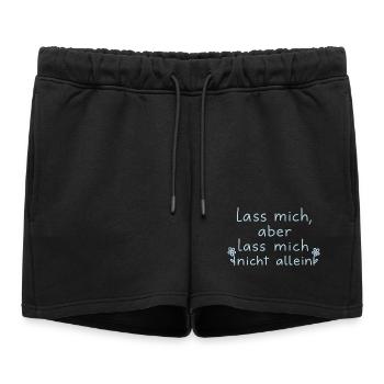 Laissez-moi, mais ne me laissez pas seul bleu clair - Short de survêtement femme premium - noir - Devant - AI Model Female 172 light (172cm)