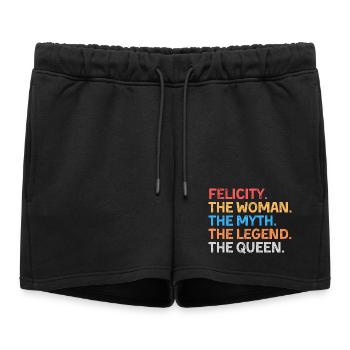Felicity La Femme Le Mythe La Légende La Reine - Short de survêtement femme premium - noir - Devant - AI Model Female 172 light (172cm)