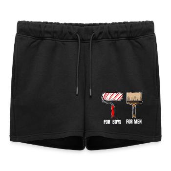 Peindre, c’est une affaire sérieuse - Short de survêtement femme premium - noir - Devant - AI Model Female 172 light (172cm)