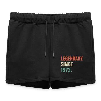 legendary since 1973 - Short de survêtement femme premium - noir - Devant - AI Model Female 172 light (172cm)