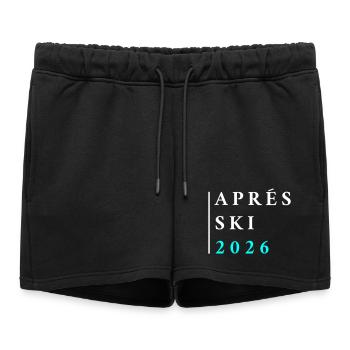 Après-ski 2026 - Short de survêtement femme premium - noir - Devant - AI Model Female 172 light (172cm)