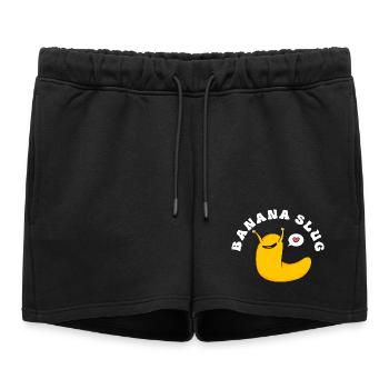 escargot banane - Short de survêtement femme premium - noir - Devant - AI Model Female 172 light (172cm)