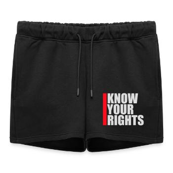 Connaissez vos droits Activisme Justice Liberté - Short de survêtement femme premium - noir - Devant - AI Model Female 172 light (172cm)