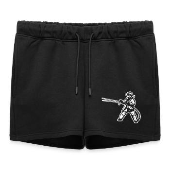 Pompier - Short de survêtement femme premium - noir - Devant - AI Model Female 172 light (172cm)